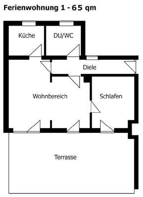 Ferienwohnung Wildbachhaeusl Bad Wiessee am Tegernseer Grundriss Ferienwohnung 1