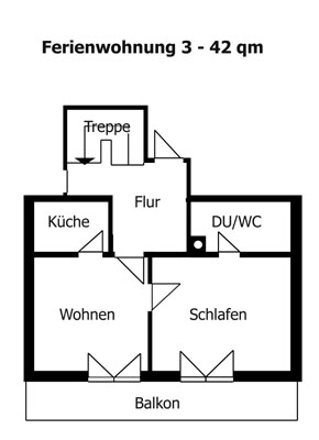 Grundriss Ferienwohnung 3