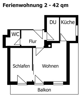 Grundriss Ferienwohnung 2